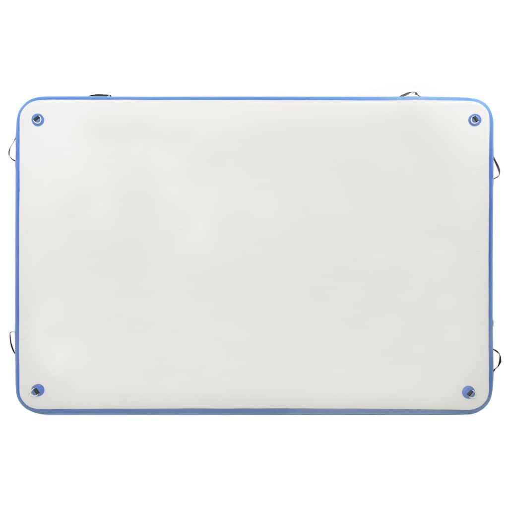 Flotador hinchable azul blanco 300 x 150 x plataforma de piscina ligera y duradera para actividades acuáticas, camping, exteriores, fiestas en el mar, tomar el sol, PVC resistente, incluye