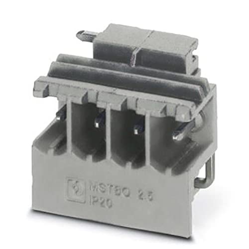 PHOENIX CONTACT MSTBO 2,5/4-G1PL GY7035 Leiterplattengrundleiste, 2.5mm² Nennquerschnitt, 4 Anzahl der Potenziale, MSTBO 2.5/..-G1PL Artikelfamilie, 5mm Rastermaß, Lichtgrau, 50 Stück
