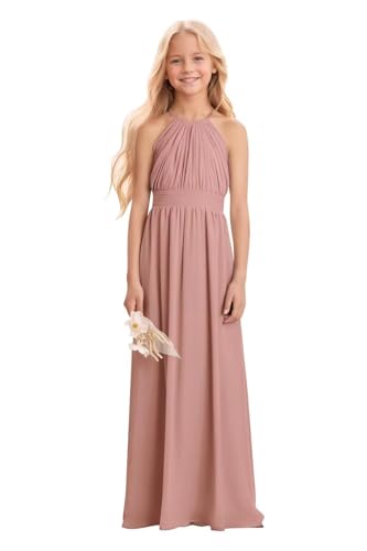 Dessiny Ruffles Junior Chiffon Bridesmaid Dresses Flower Girl Dress for Wedding First Communion Dress 2025 DE5003