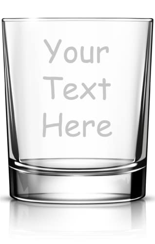 Personalized Etched Monogrammed Whiskey Glass, Custom