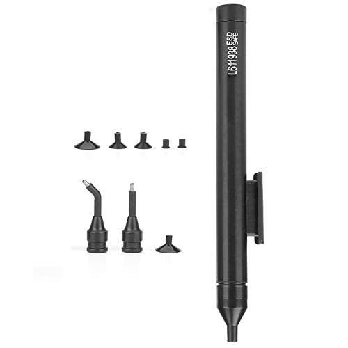 Image of Manual Vacuum Suction Pen, IC SMD Vacuum Pickup Pen Tool Kit with Suckers, Vacuum Sucking Pen Pick Up Set for Precision Component Placement With Interchangeable Tips And Cups