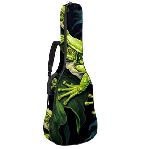 Housse guitare acoustique imperméable avec poches étui grenouille colorée 41 pouces