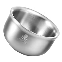 GRUTTI Premium Rasierschale 11.5cm - 3-Schicht Edelstahl mit 6cm Tiefe für Warmen Schaum & Kein Überlaufen