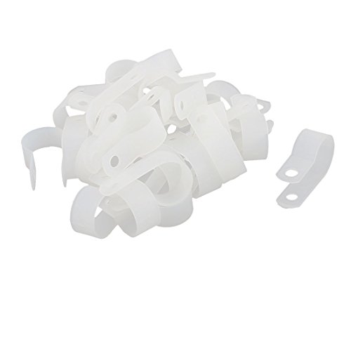 Aexit 30 piezas fijador de cable R tipo nylon miniatura 1
