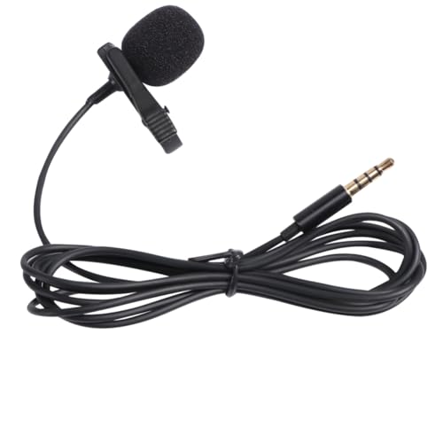 Toyvian 1 Pc micrófono con Clip micrófono de vídeo micrófono de teléfono móvil microfono de telefono Accesorios micrófono microfono para moviles microfone lapela Black