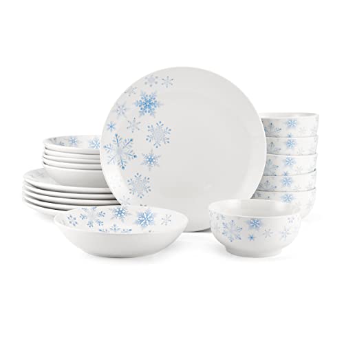 Studio Nova BB-OMDS-YUIU-SIAM1066 Winter Snowflakes 18 Piece Dinnerware Set cover