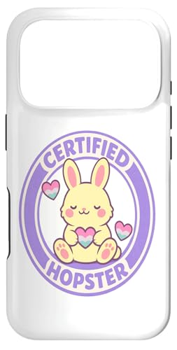Certified Hopster Cute Bunny Pride Pastel Heart Graphic Tee �X�}�z�P�[�X iPhone 17 Pro �p