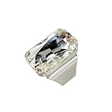 Sparkling Large Rectangle Rhinestone Open Statement Ring for Women Exaggerated Big Geometric Crystal Stone Thick Chunky Finger Adjustable Band Rings Wedding Brides Prom Party Cocktail Fashion Jewelry (Transparent)