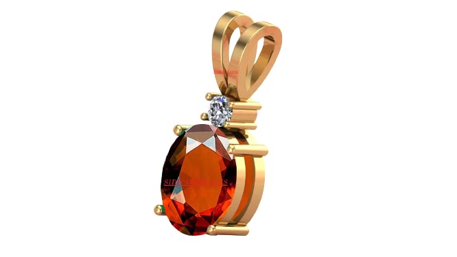 sidhgems 7.25 Ratti 6.00 Carat Hessonite Garnet Stone Ashtdhatu Pendant Original and Certified by GGTL Natural Gomed Gemstone Unheated and Untreated for Astrological Purpose-picture-11
