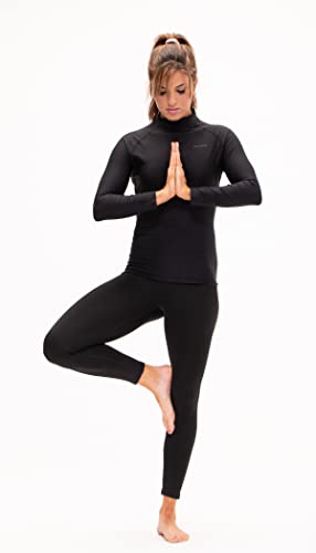 DEVOPS 3 Pack Women's Compression Shirt Dry Fit Turltle Neck Long Sleeve Running Athletic T-Shirt Workout Tops 6