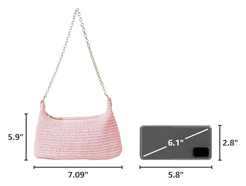 Image of Verdusa Women's Straw Woven Shoulder Bag Tote Handbag Summer Beach Purse Vacation Bags