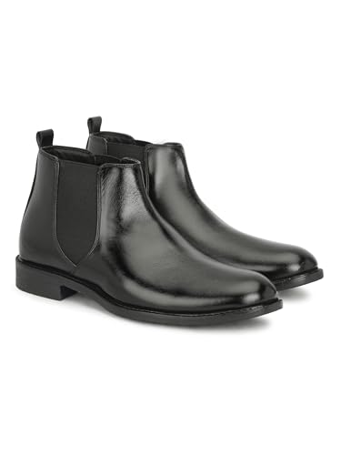 Image of Zodack Men's Black Casualwear Synthetic Leather Comfortable Casual Outdoor Stylish Boots 9