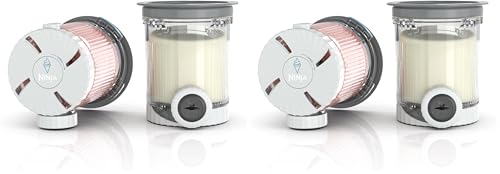 Image of Ninja Swirl by CREAMi Pints and Lids, Compatible with NC700 Series Swirl Ice Cream & Soft Serve Makers, BPA-Free & Dishwasher Safe, Grey Lids, XSK7PNTLD2, 2 Count (Pack of 2)