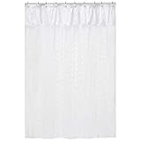 Sweet Jojo Designs White Eyelet Kids Bathroom Fabric Bath Shower Curtain