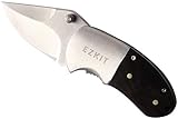 EZKIT Pocket Knife, Small Folding Wood Handle Stainless Steel Everyday Carry Knife, Blade Length 2in