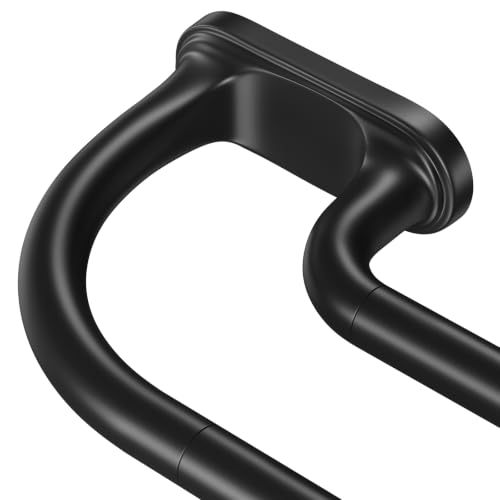 Rpxaiy Double Curtain Rod 36-120 Inch Black Double Curtain Rods for Windows