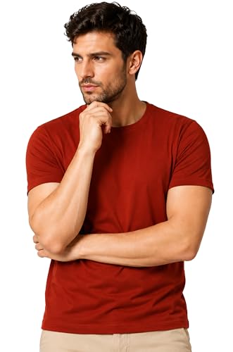 Image of London Hills T Shirt For Man | Tshirt Shirts Men | Men Round Neck Tshirts | Gym T Shirts For mens Workout | T-shirts For Man Cotton Stylish Round Neck T Shirt Half Sleeve Regular Fit Solid Multicolour