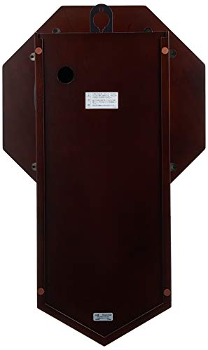 Reloj de pared analógico Seiko con péndulo oscuro miniatura 3