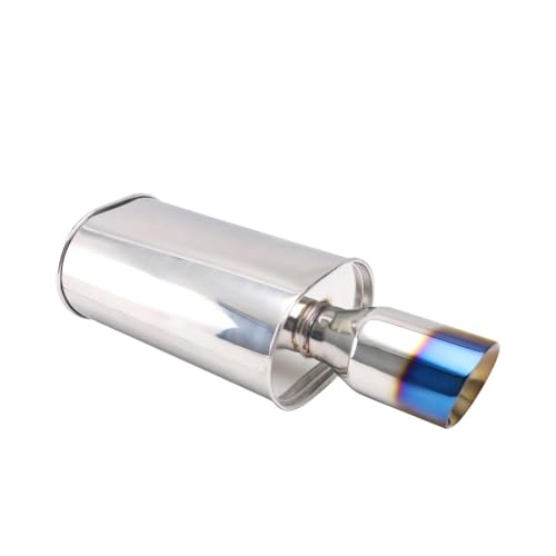 Embouts d'échappement 2.5 pouces en acier inoxydable bleu pour voiture sport