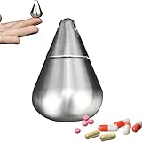 1. Boîte à Pilules Portable Porte-clés : Ce mini pilulier est en titane, non toxique, sans BPA, léger, de haute résistance et durable, sain et sans danger.