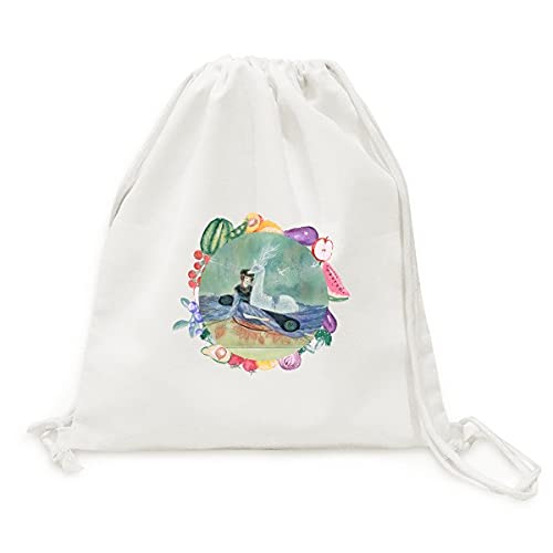Sac en tissu pliable daim blanc chinois de qualité supérieure pour vos légumes
