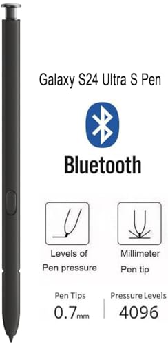 Stylet pour Galaxy S24 Ultra S avec embouts de remplacement pointe noire et Bluetooth - 3