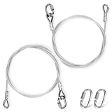 Atesilor NEW Upgraded Lift Cable Compatible with Gorilla Lift 2Pcs Nylon Coated Stainless Cables+4Pcs Quick Links Trailer Gate Assist for Open Utility Trailer Tailgate Ramp Lift Assist Kit
