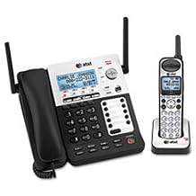 AT&T Phone System, Expdbl,4-Line, Dect 6.0, Caller ID, BK/SR SB67138