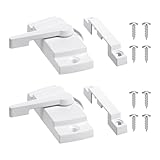 2 Pack Window Sash Locks Window Latches Replacement Cam Action White Window-Locks White Cam Sash Locks Hole Center for up and Down Windows