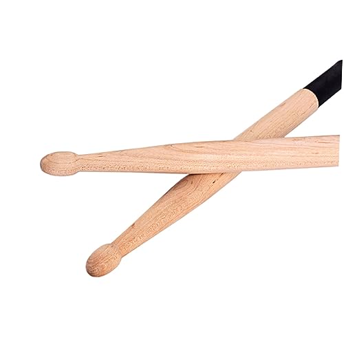 2 piezas de baquetas de madera y cepillos de alambre de acero para batería, accesorios versátiles para principiantes y profesionales para diversos estilos musicales miniatura 7