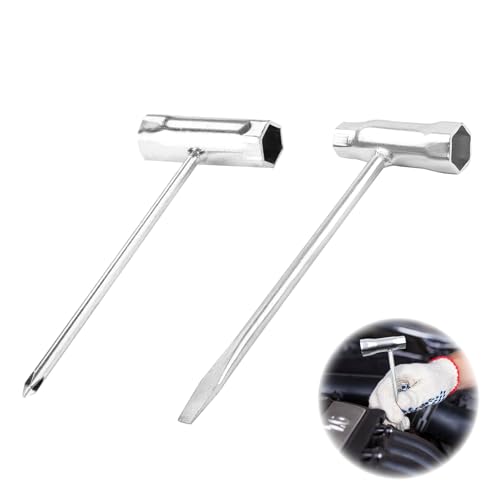 Llave de Bujía,Llave Combinada,Llave para Bujías con Destornillador,Flexible Llave de Bujias Magnéticas,Llave de Bujías Larga,Herramienta para Quitar Bujias,para Coches,Reparación de Automóviles,2 pcs