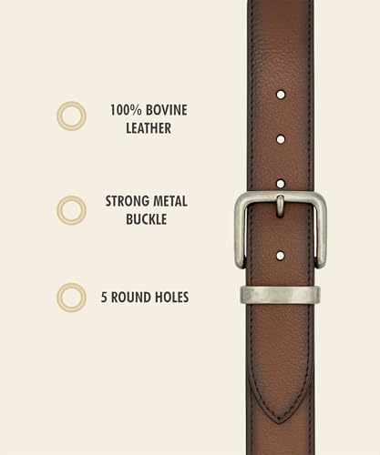 Image of Levi Strauss Signature - Premium Leather Reversible Belt for Men for Jeans, Work, Dress & Casual pants | Cinturon Para Hombre