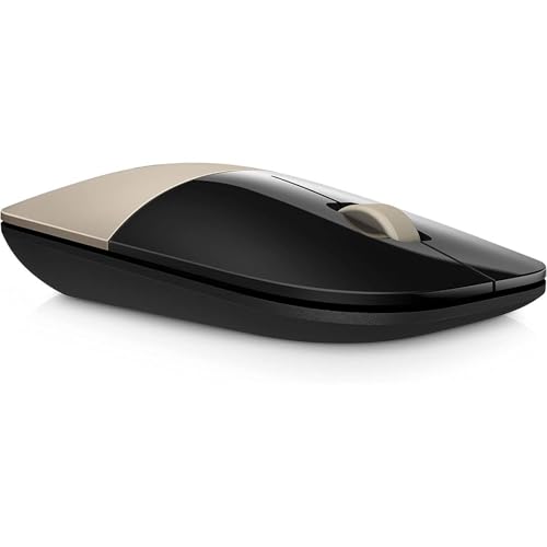 Z3700 Mouse Wireless, Sensore Preciso, Tecnologia LED Blue, 1200 DPI, 3 Pulsanti, Rotella Scorrimento, Ricevitore USB Wireless 2.4 GHz Incluso, Design Pratico e Confortevole, Oro - Mouse gaming - Immagine 2