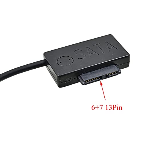Cable USB 3.0 a SATA Slimline 13 Pin 35 cm EZZON miniatura 3