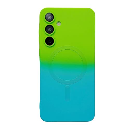 Coque silicone Samsung A07 vert bleu magnétique pour vos trajets quotidiens