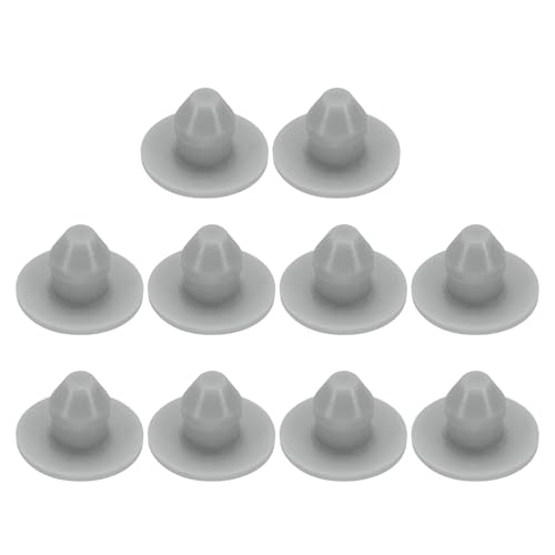 Image of uxcell 10pcs Hole Plug 3 /16 Inch (4.3mm) Button Plugs Fit for 3.8-4.2mm Hole, Snap in Locking Hole Tube Plug Gel Tube Waterproof Plug Tube Plug, Grey