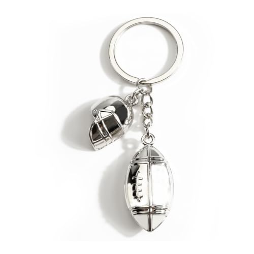 MUCOOS American Football Keychain,Sport Keychain for Fans Women Men,Minimalist American Football Gift for Birthday Chrsitmas