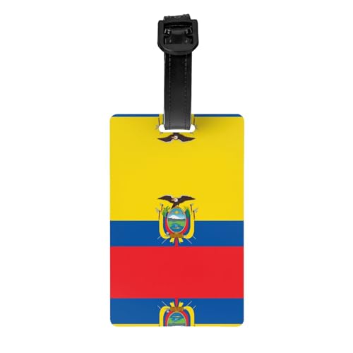 Flag of Ecuador Luggage Tag 3.3 x 2.1 inches