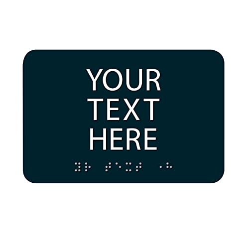 Alpha Dog Ada Signs - Custom Braille Sign With Braille 4X6 Inches 100% Ada Compliant Perfect For Any Business Or Office Made In The Usa (Black) #TOP3