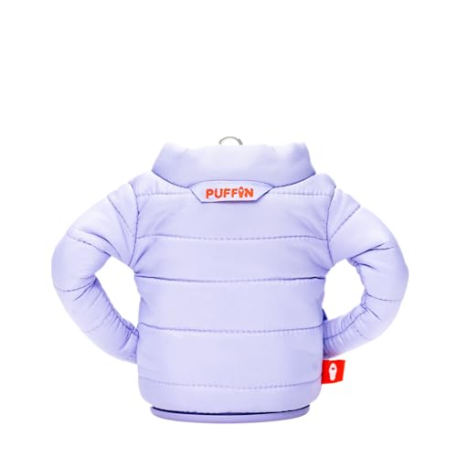 Puffin - The Puffy Beverage Jacket - Insulated 12 oz Can Cooler I Beer Bottle & Soda Can Insulator, Keep Drinks and Beverages Cold - Lavender - Thumbnail 3