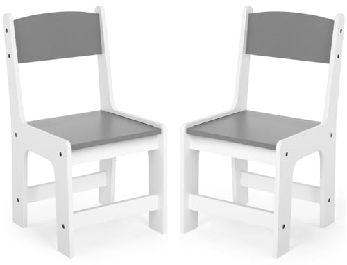 MAMIZO Juego de 2 sillas infantiles de madera