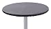 Yourtablecloth Heavy Duty Vinyl Round Fitted Tablecloth (Table Cover) with Flannel Backing Vibrant Colors Elasticized Tablecloth Great for Indoor and Outdoor Dining and Playing Cards 42" Black