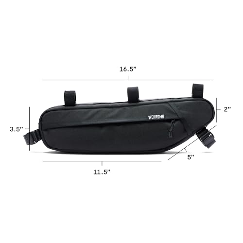 Chrome Industries Holman Frame Bike Bag &ndash; Bicycle Storage Accessories for Road Bikes, Commuting, Outdoor, Travel, & Camping &ndash; Black, S/M