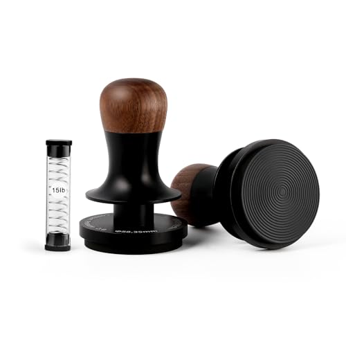 MHW-3BOMBER Kaffee Tamper 54 mm, Konstanter Druck Tamper mit Titanium Beschichtung, Eingebaute 3 federbelasteten 15lbs/30lbs Tamper 54mm Espresso Stampfer mit Sound Feedback Schwarz Modell: T6177T-OS MHW-3BOMBER Kaffee Tamper 54 mm, Konstanter Druck Tamper mit Titanium Beschichtung, Eingebaute 3 federbelasteten 15lbs/30lbs Tamper 54mm Espresso Stampfer mit Sound Feedback Schwarz Modell: T6177T-OS