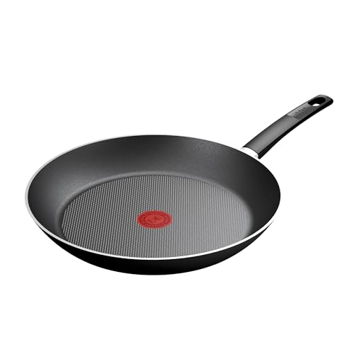 Lista de Cazuelas Tefal los más recomendados. 48 Sartén de 30 cm T-Fal Everyday Titanium Negro con Antiadherente Easy Plus con Thermo-Señal, B4480782