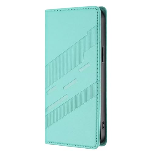 Funda de piel para Xiaomi 12T/12T Pro, Xiaomi 12T/12T Pro, funda con tarjetero y funda para teléfono móvil, funda de piel con tapa, funda protectora para teléfono móvil, color verde menta