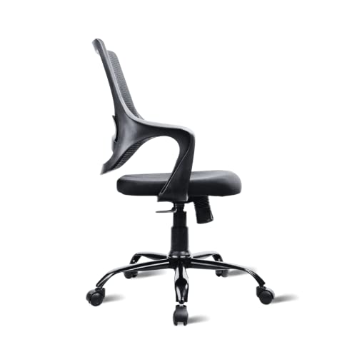 Image of ErgoLab Calm Office Chair, Mid Back Ergonomic Mesh Home Office Desk Chair, Computer Chair with Comfortable Cushion Seat and Armrests, Single Lock Mechanism & Strong Chrome Base