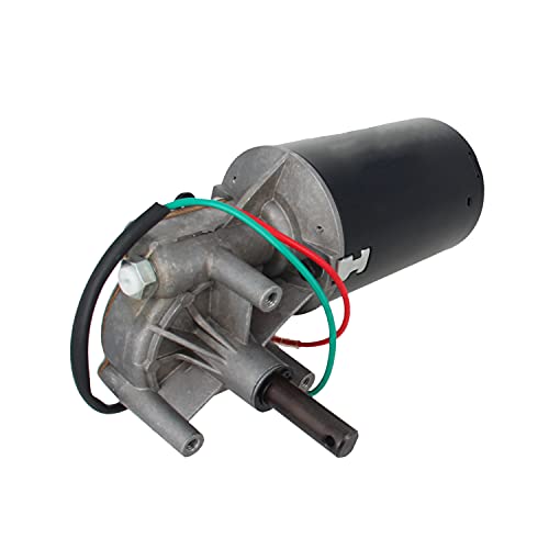 Heyiarbeit 24V 52RPM DC Worm Gear Motor High Torque Turbine Worm Gear Reduction Motor Reversible Speed Reducing Electric Gear Box Motor for DIY Robot Door Lock