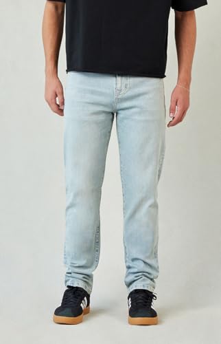 PacSun Men's Cade Straight Jeans Stretch Light Blue3