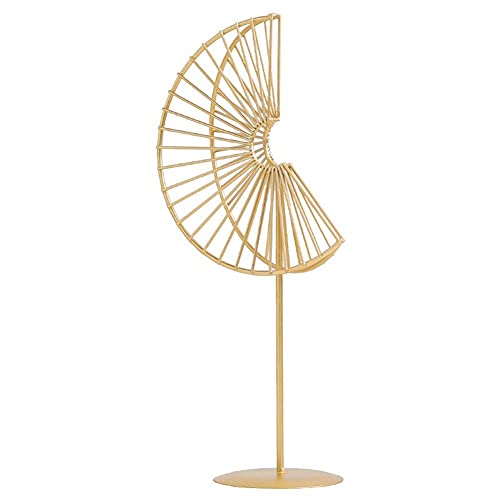 Décoration de bureau feuille de ginkgo en fer doré design luxe